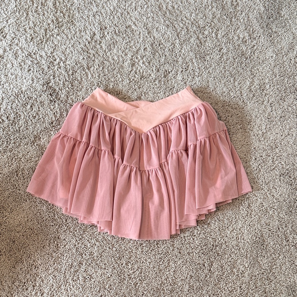 Blush Pink Stretch Activewear Skort - Size L
